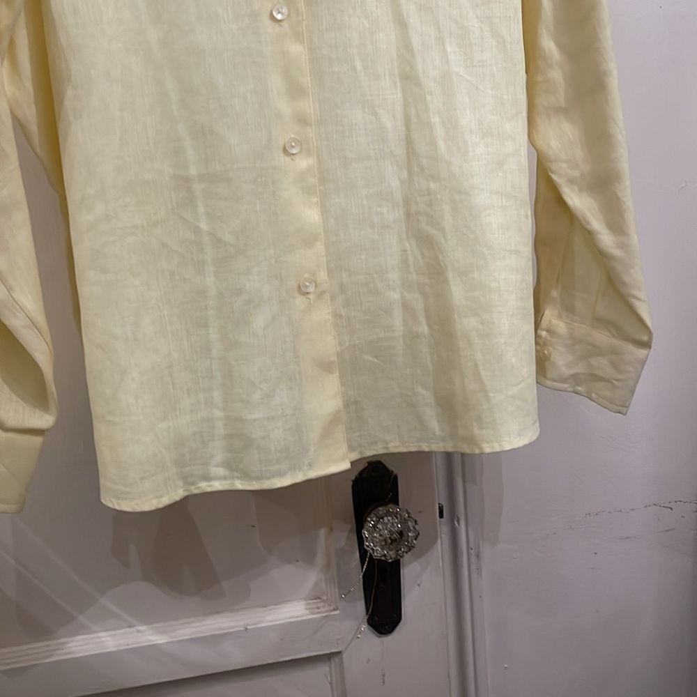 Linen Long Sleeve Shirt/ Blouse - Picture 4 of 5